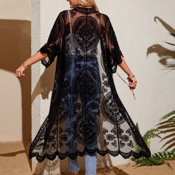 SHEIN Other - Sheer Open Front Kimono